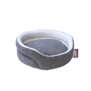 Bedspet Ağızlıklı Sepet Kedi ve Küçük Irk Köpek Yatağı Gri