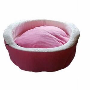 Bedspet Ağızlıklı Sepet Kedi ve Küçük Irk Köpek Yatağı Pembe