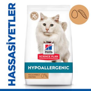 Hill’s SCIENCE PLAN Hypoallergenic Yumurta ve Böcek Proteinli Tahılsız Yetişkin Kedi Maması 1,5 Kg