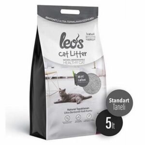 Leos Cat Litter Grey Aktif Karbonlu Bentonit Kedi Kumu 2x5 Lt