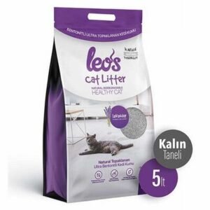 Leos Cat Litter Lavanta Kokulu Kalın Taneli Kedi Kumu 5 Lt