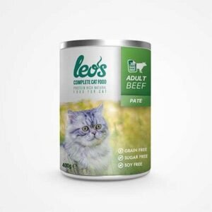 Leos Sığır Etli Pate Yetişkin Kedi Konservesi 6 Adet 400 Gr
