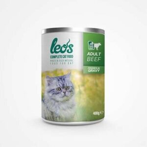 Leos Sığır Parça Etli Soslu Yetişkin Kedi Konservesi 24 Adet 400 Gr