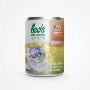 Leos Somon Balıklı Pate Yetişkin Kedi Konservesi 400 Gr