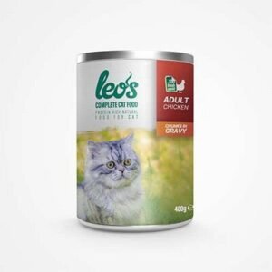 Leos Tavuk Parça Etli Soslu Yetişkin Kedi Konservesi 400 Gr