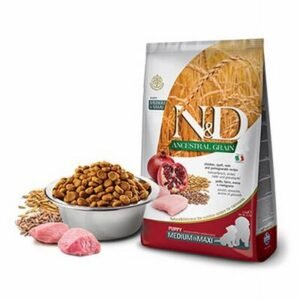 N&D Ancestral Grain Puppy Medium Maxi Tavuklu Narlı Düşük Tahıllı Yavru Köpek Maması 12 Kg