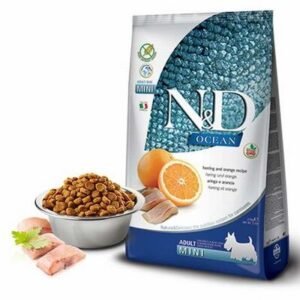 N&D Ocean Ringa Balıklı Portakallı Tahılsız Yetişkin Köpek Maması 2,5 Kg