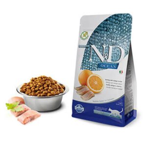 N&D Ocean Ringa Balıklı Portakallı Tahılsız Yetişkin Kedi Maması 10 Kg