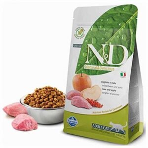N&D Prime Yaban Domuzlu Elmalı Tahılsız Yetişkin Kedi Maması 5 Kg
