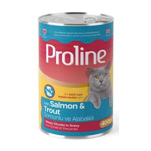 Proline Somonlu ve Alabalıklı Sos İçinde Gravy Yetişkin Kedi Konservesi 12 Adet 400 Gr