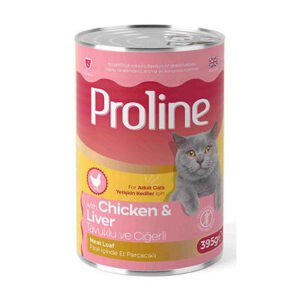 Proline Tavuklu ve Ciğerli Pate Yetişkin Kedi Konservesi 6 Adet 395 Gr