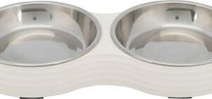 Trixie Paslanmaz Çelik Melamin Kedi Mama ve Su Kabı 27x3x14 Cm