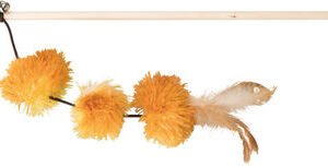 Trixie Peluş Pompom Top Valerianlı Kedi Olta Oyuncağı 40 Cm