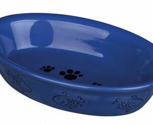 Trixie Balık Desenli Seramik Kedi Mama Su Kabı 0,2 Lt 15x10 Cm