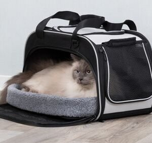 Trixie Kedi Taşıma Çantası ve Yatağı 29x31x49 Cm Siyah Gri