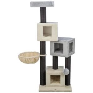 Trixie Kedi Tırmalama ve Oyun Evi 156 Cm Krem Gri Siyah