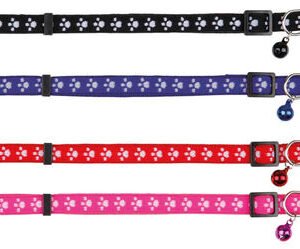 Trixie Zilli ve Ayarlanabilir Pati Desenli Kedi Boyun Tasması